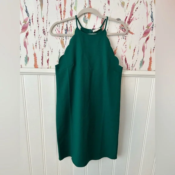le kate | Dresses | Le Kate Emerald Green Scalloped Dress | Poshmark